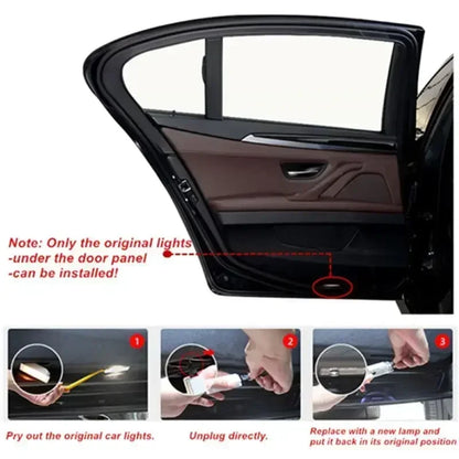 بصمة النور الذكية: أضواء إسقاط الشعار الترحيبية لأبواب السيارات